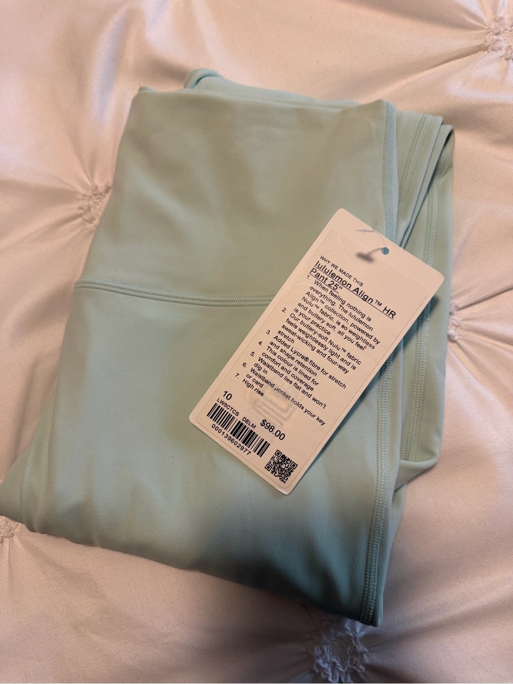 lululemon mint colour align leggings